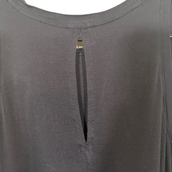 Halogen Navy Blue Sleeveless Scoop Neck Keyhole Back Blouse Women Sz M - Picture 7 of 9